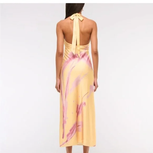 Abercrombie & Fitch Yellow and Pink Maxi Dress - Picture 3 of 3